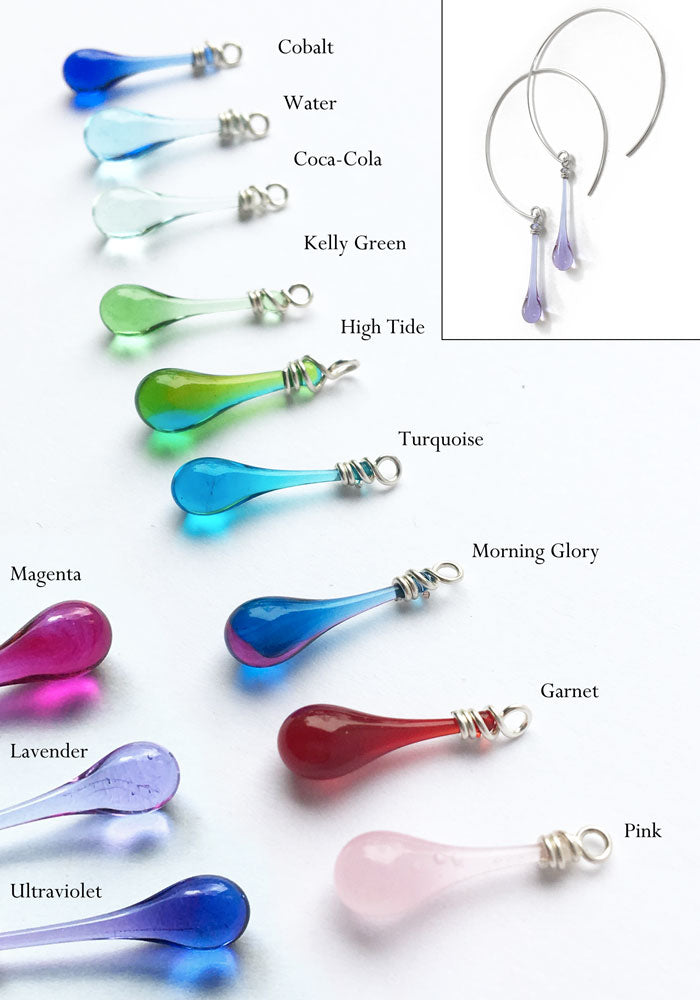 Circle Earrings, large - glass Earrings by Sundrop Jewelry