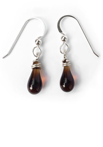 Brown Demi Drop Earrings - glass Jewelry by Sundrop Jewelry