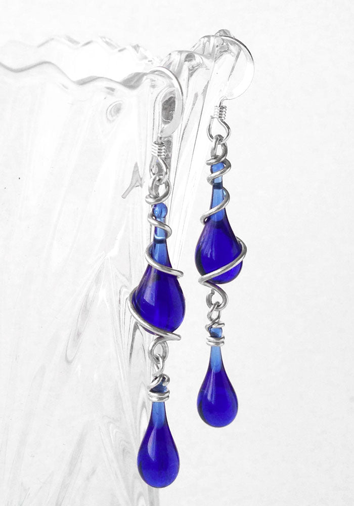 Gemini Earrings - glass Jewelry by Sundrop Jewelry