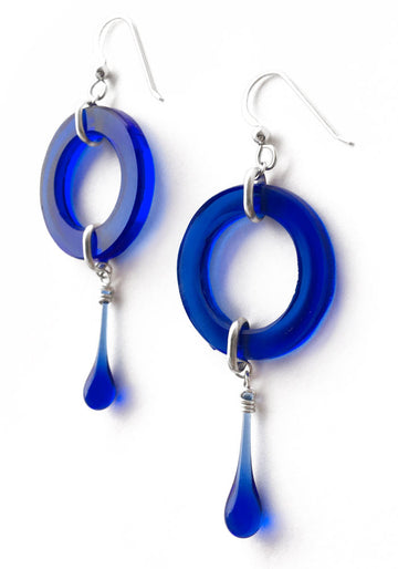 Meteor Earrings - glass Earrings by Sundrop Jewelry