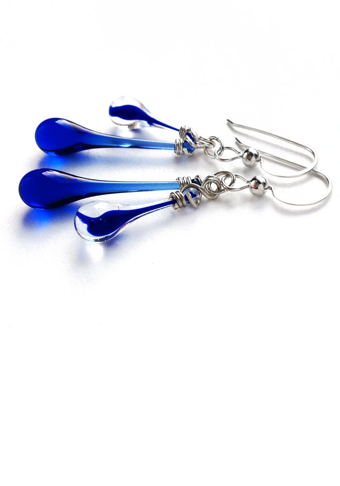 Duet Earrings - glass Earrings by Sundrop Jewelry