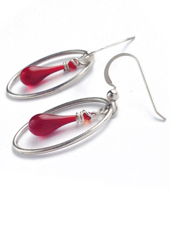 Cameo Earrings - glass Earrings by Sundrop Jewelry