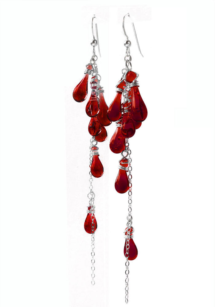 Lanata Earrings - glass Earrings by Sundrop Jewelry