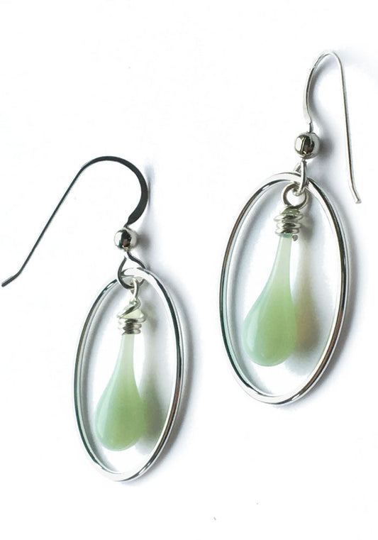 Jadeite Cameo Earrings