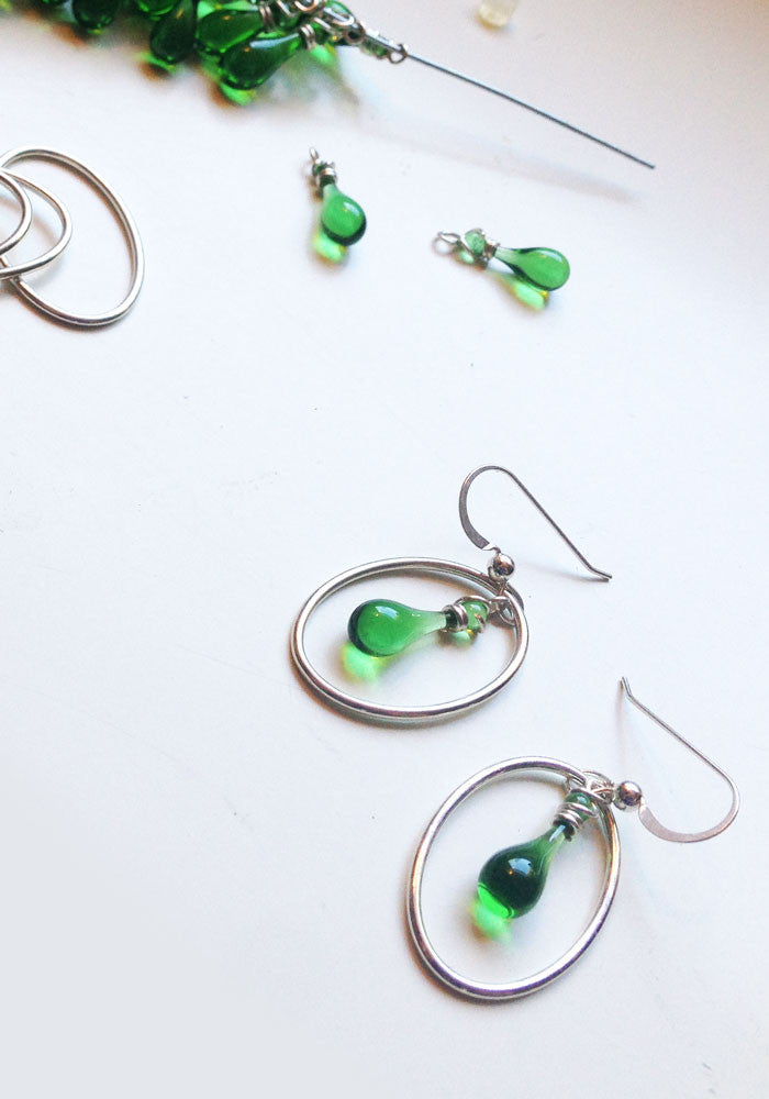 Cameo Earrings - glass Earrings by Sundrop Jewelry