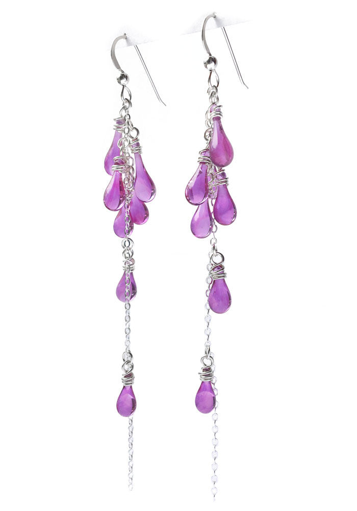 Lanata Earrings - glass Earrings by Sundrop Jewelry