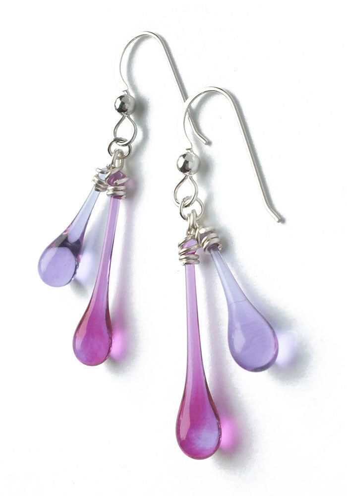 Duet Earrings - glass Earrings by Sundrop Jewelry
