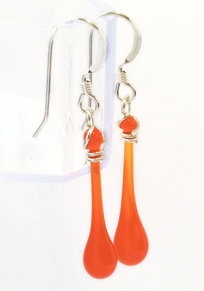 Pumpkin Orange Solaris Earrings - Sundrop Jewelry