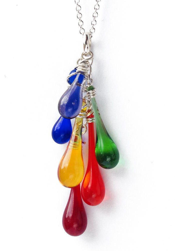 Cascade Necklace - glass Necklace by Sundrop Jewelry