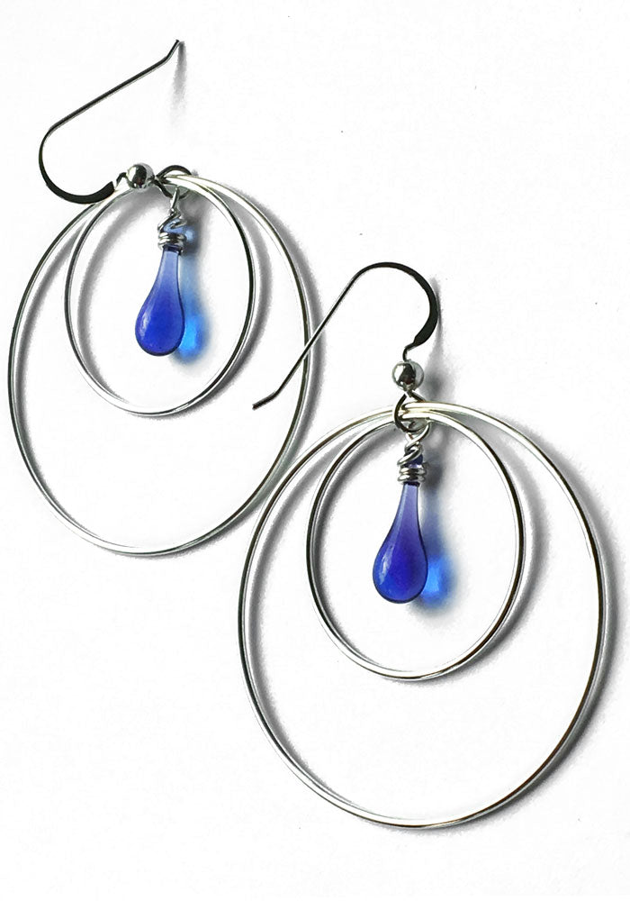 Eclipse Earrings, large - glass Earrings by Sundrop Jewelry
