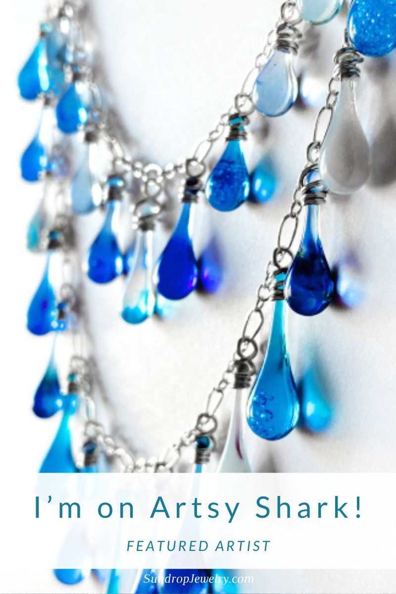 I'm a featured artist on Artsy Shark!  Tawny Reynolds from Sundrop Jewelry