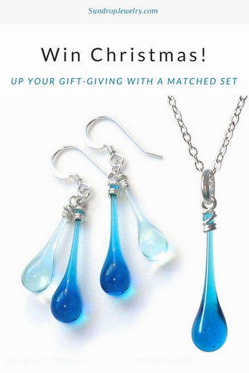 Matching earrings and necklace set by Sundrop Jewelry