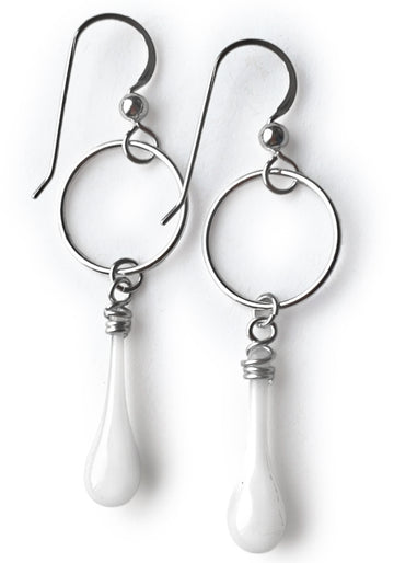 Cloud Dancer Meteorite Earrings