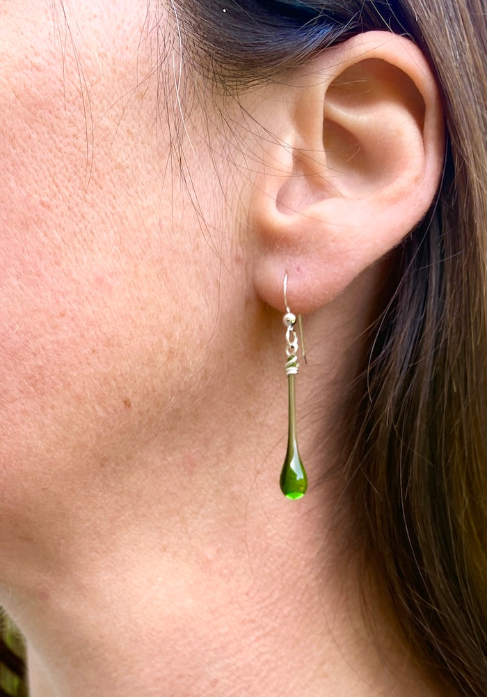 Buy Kelly Green Czech Glass Turtle Earrings Adorned With Kelly Green  Chinese Crystal Beads. Online in India - Etsy