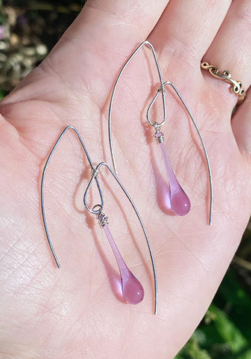 Lavender Mountain Earrings, medium