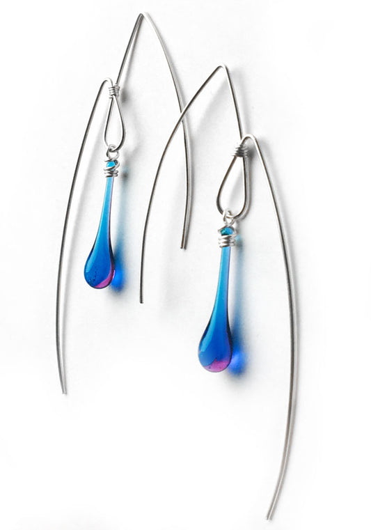Large Mountain Earrings, Morning Glory - Sundrop Jewelry