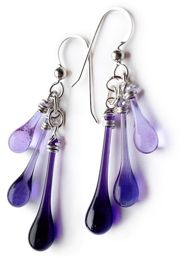 Purple Trio Earrings