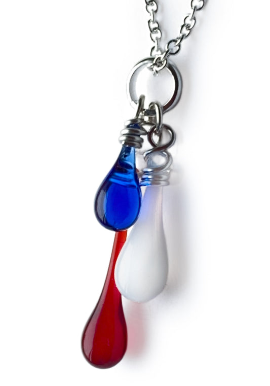 Trio Necklace - Red, White & Blue #1