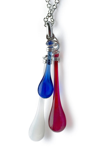 Trio Necklace - Red, White & Blue #2