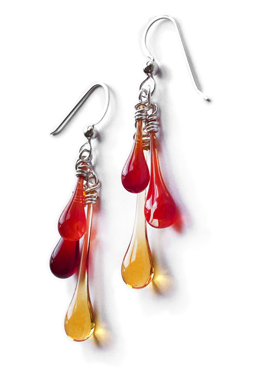 Firelight Trio Earrings - Sundrop Jewelry