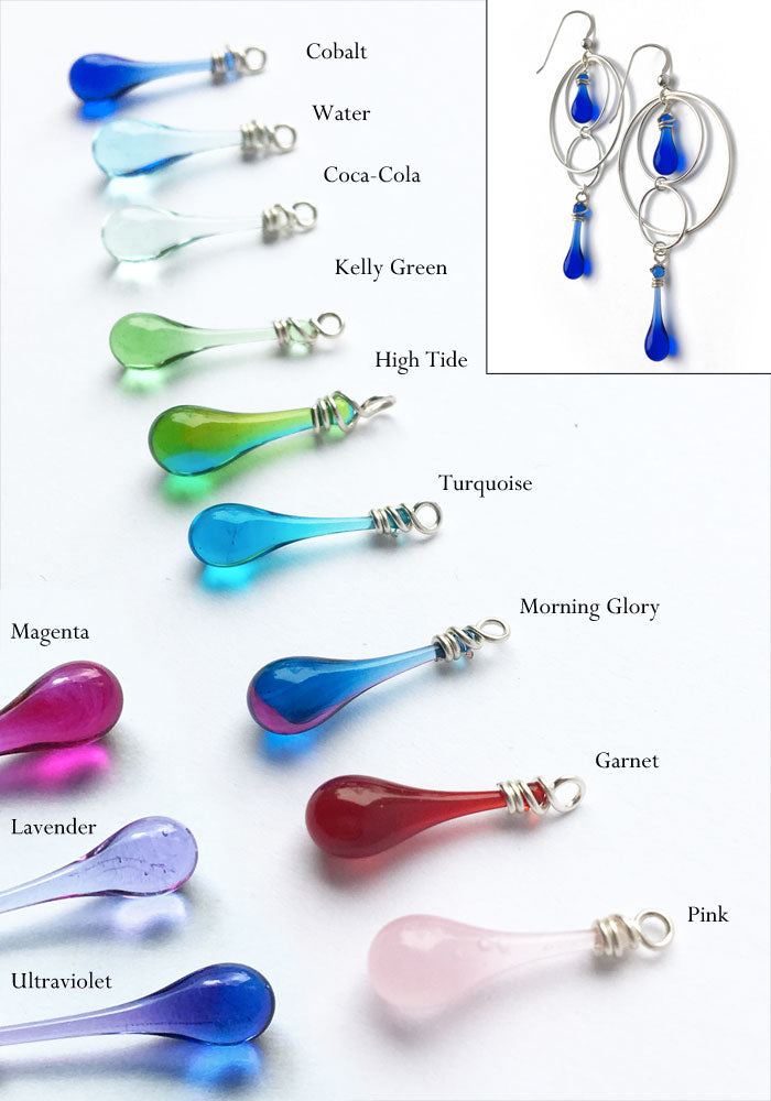 Orbital Motion Earrings, small - glass Earrings by Sundrop Jewelry