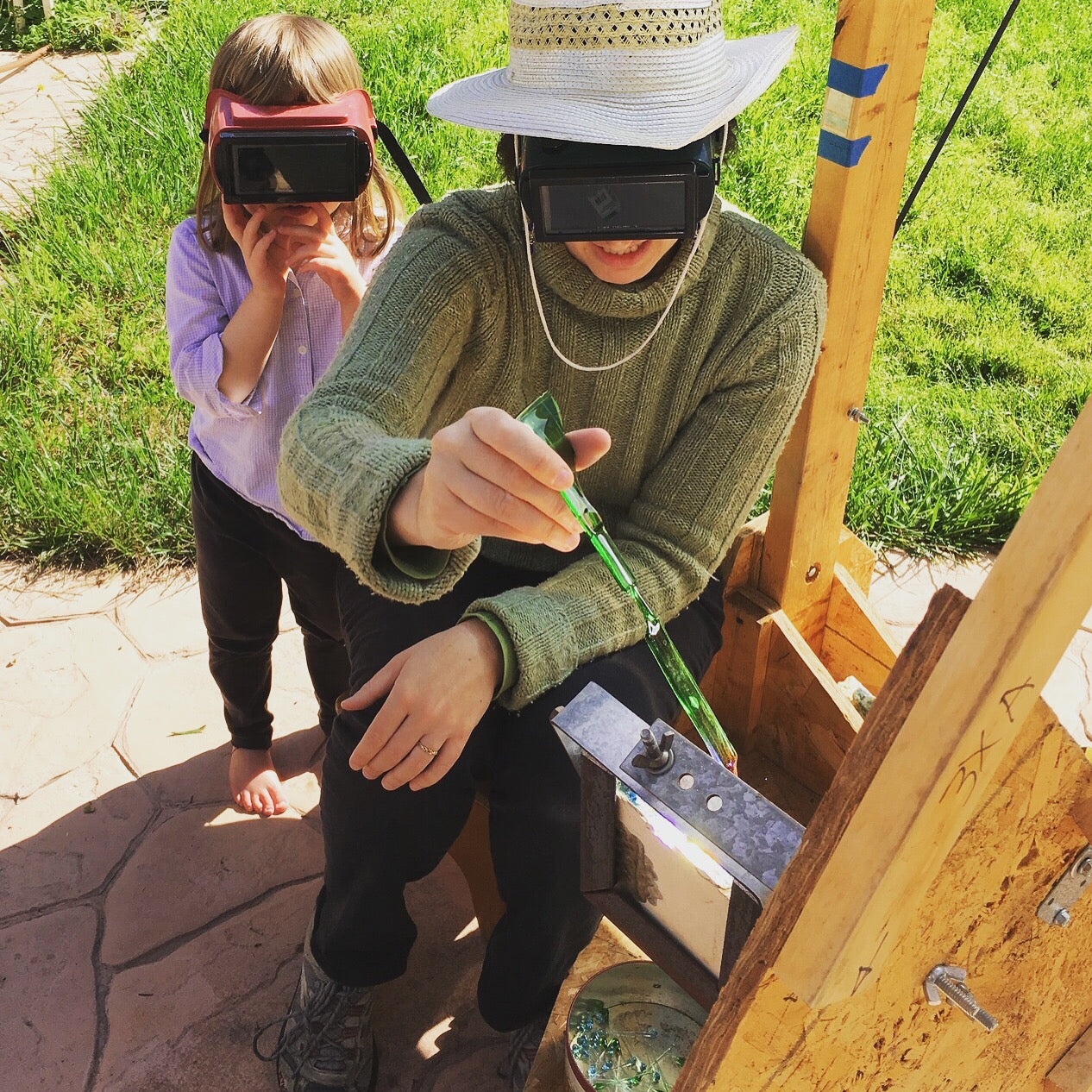 Fiddlehead Cameo Necklace - glass Necklace by Sundrop Jewelry