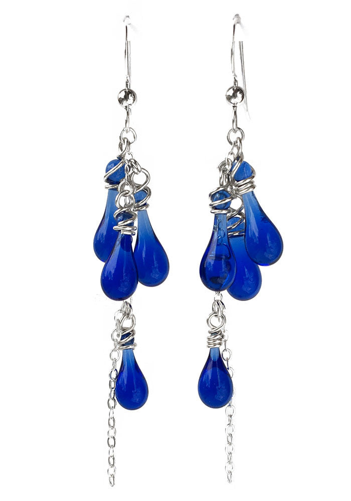 Collina Earrings - glass Earrings by Sundrop Jewelry