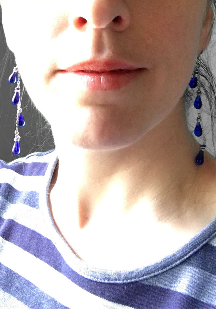Vinyas Earrings - glass Jewelry by Sundrop Jewelry