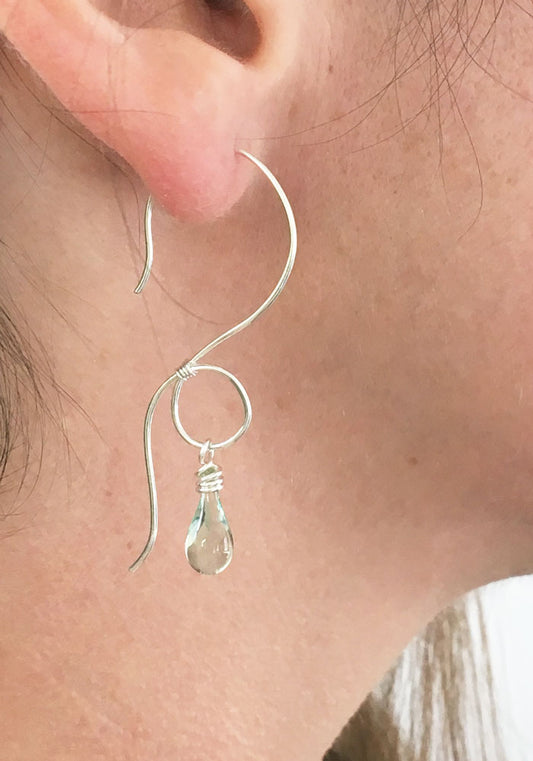 Curly Vine Earrings - glass Earrings by Sundrop Jewelry