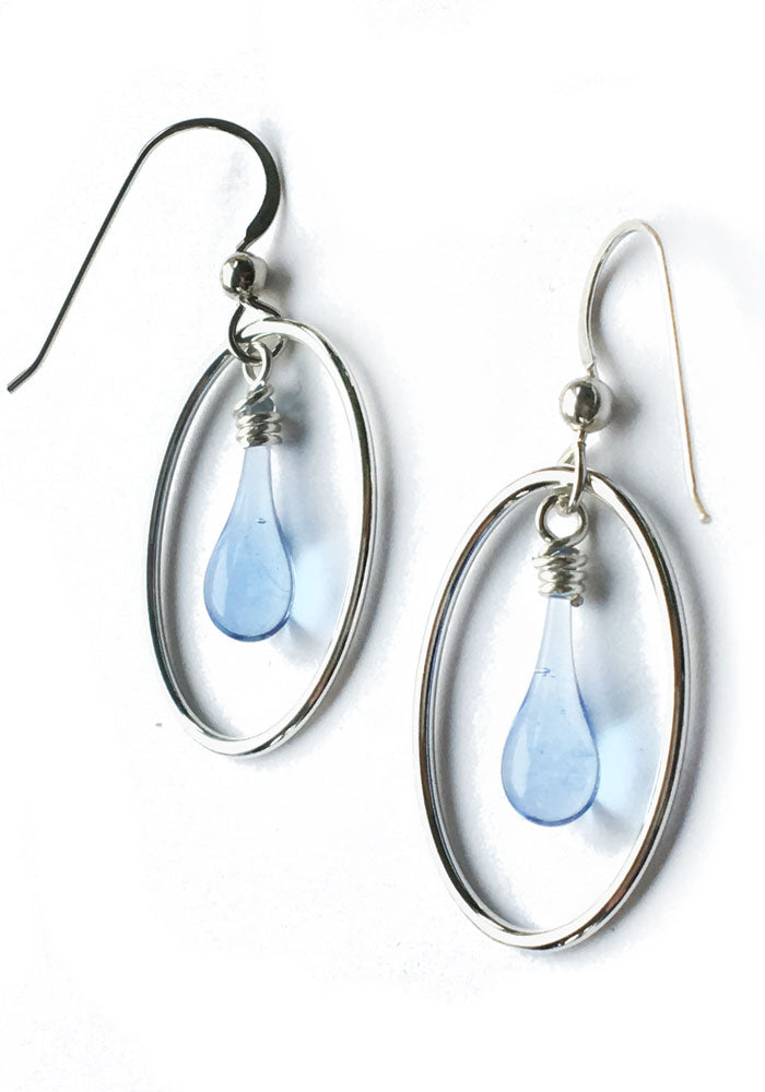 Dew Drop Cameo Earrings - glass Earrings by Sundrop Jewelry