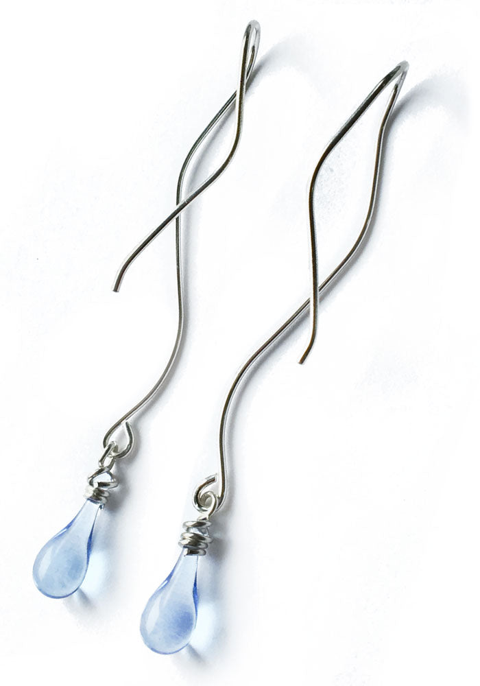 Dew Drop Illusion Earrings - glass Earrings by Sundrop Jewelry