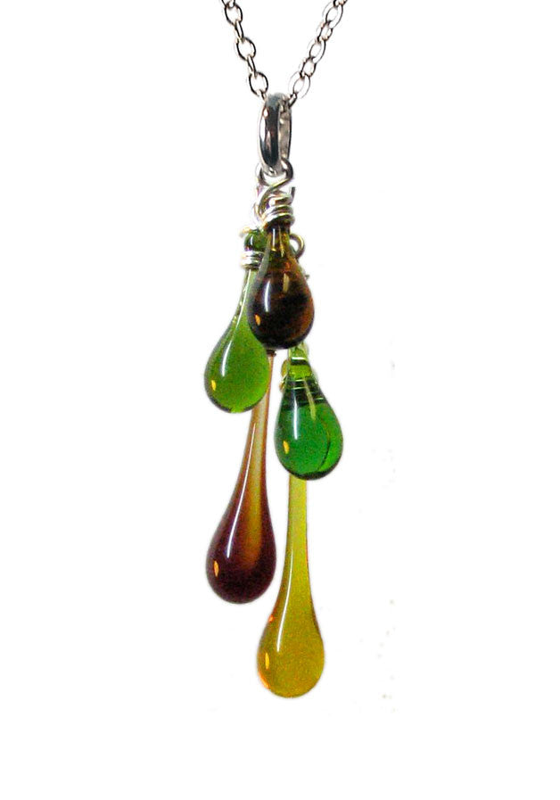 Cascade Necklace - glass Necklace by Sundrop Jewelry