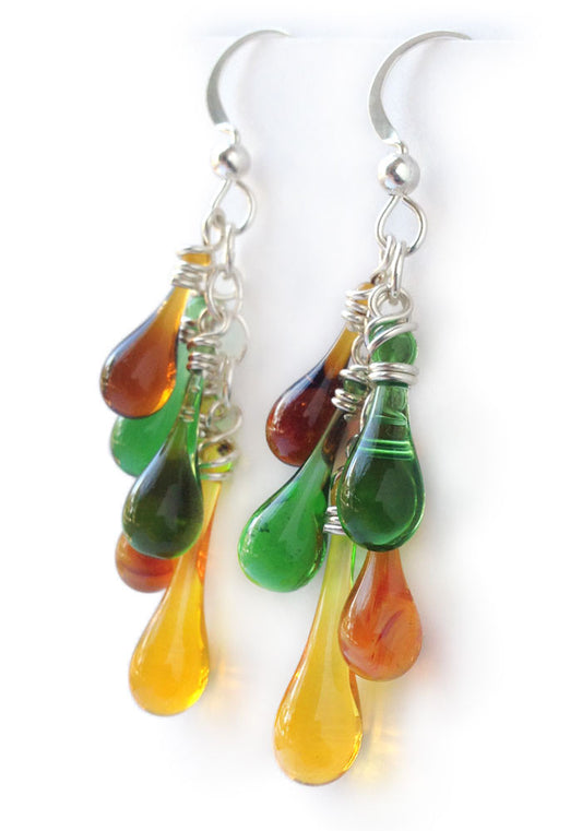 Fall Colors Cascade Earrings - Sundrop Jewelry