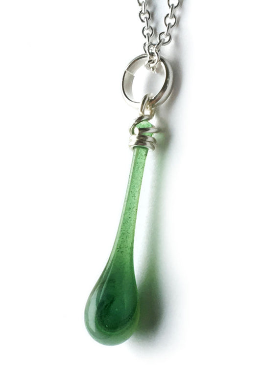 Fiddlehead Maressa Pendant - glass Necklace by Sundrop Jewelry