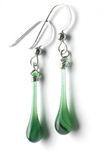 Fiddlehead Solaris Earrings - glass Earrings by Sundrop Jewelry