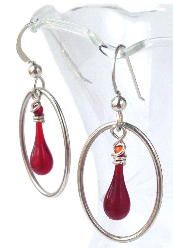 Garnet Cameo Earrings - Sundrop Jewelry