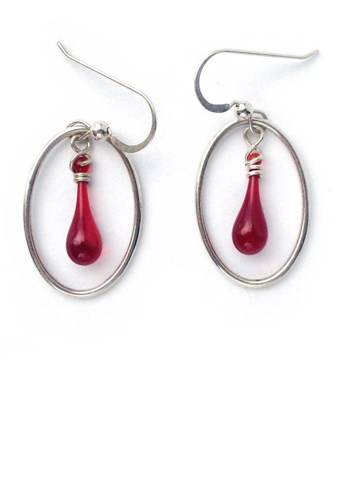 Garnet Cameo Earrings - Sundrop Jewelry