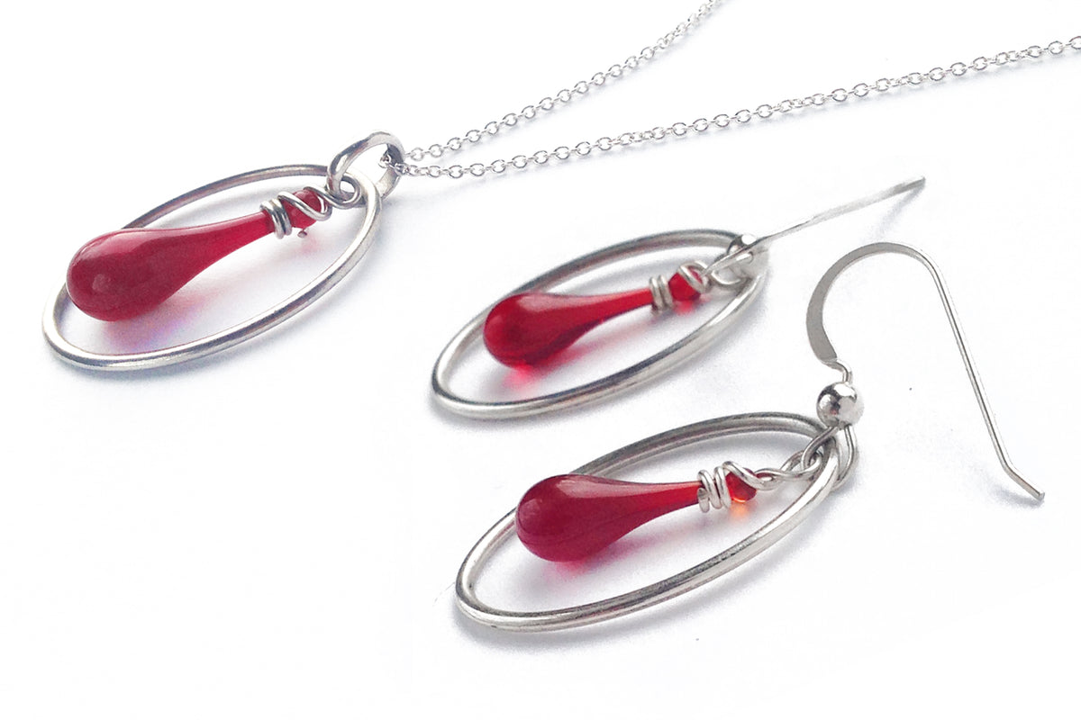 Garnet Cameo Earrings - Sundrop Jewelry