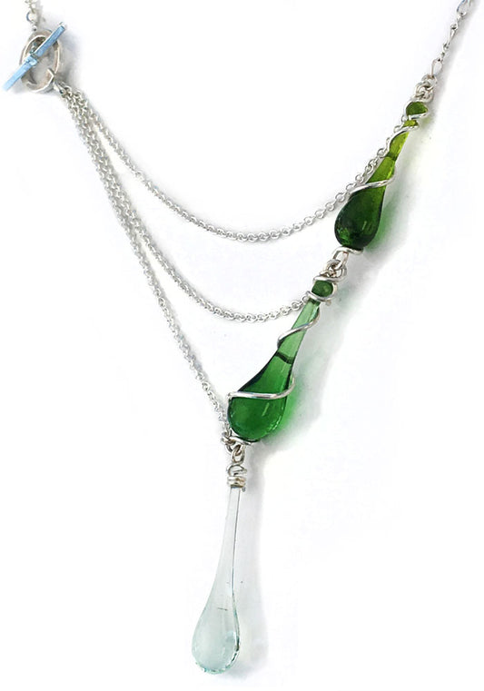 Aurora Necklace - glass Necklace by Sundrop Jewelry