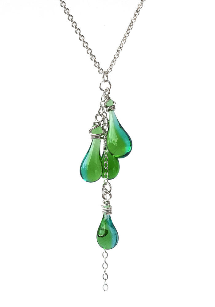 Collina Necklace - glass Necklace by Sundrop Jewelry