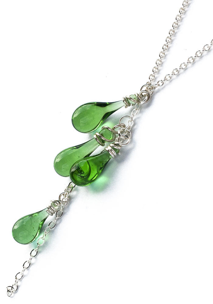 Collina Necklace - glass Necklace by Sundrop Jewelry