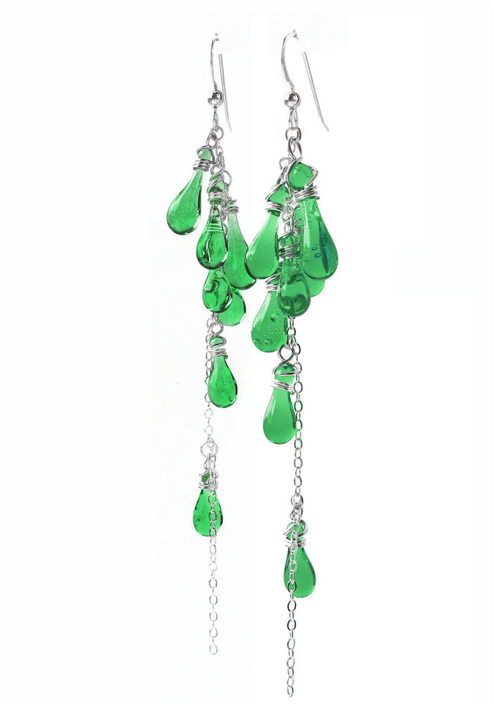 Lanata Earrings - glass Earrings by Sundrop Jewelry
