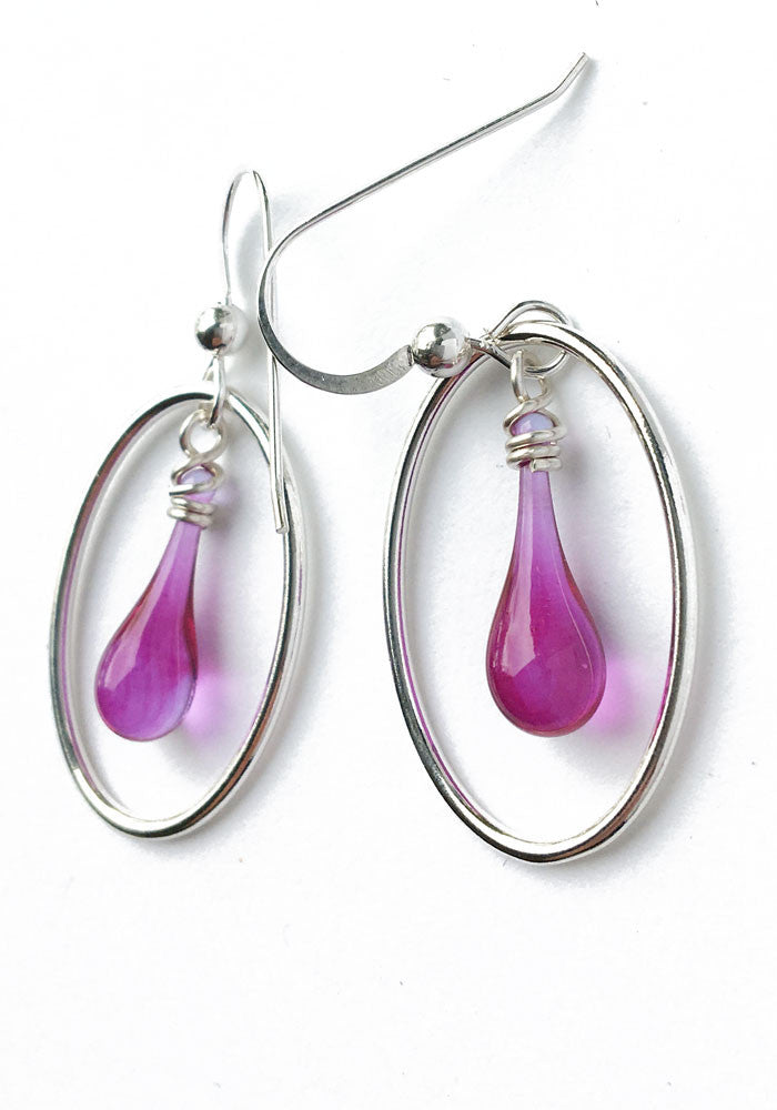 Cameo Earrings - glass Earrings by Sundrop Jewelry