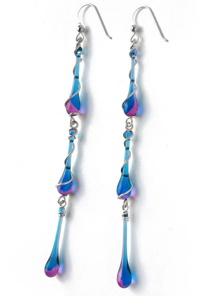Calypso Earrings - glass Earrings by Sundrop Jewelry