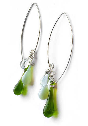 Spring Greens Marquise Trio Earrings