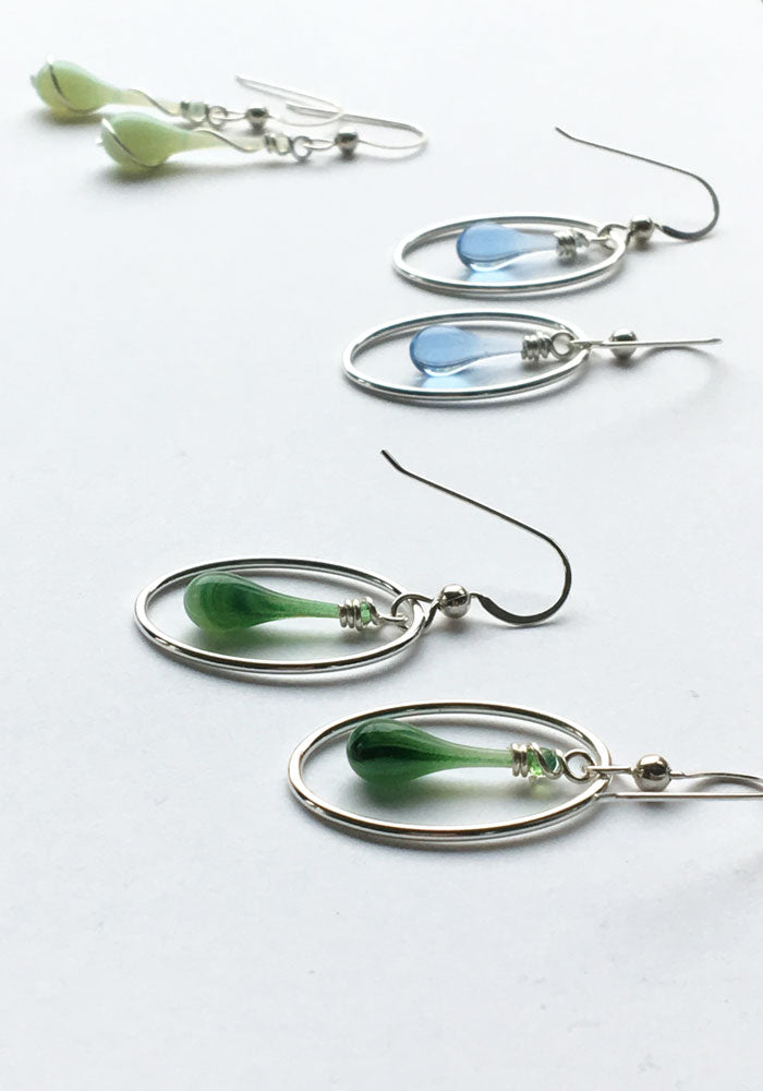 Fiddlehead Cameo Earrings - glass Earrings by Sundrop Jewelry