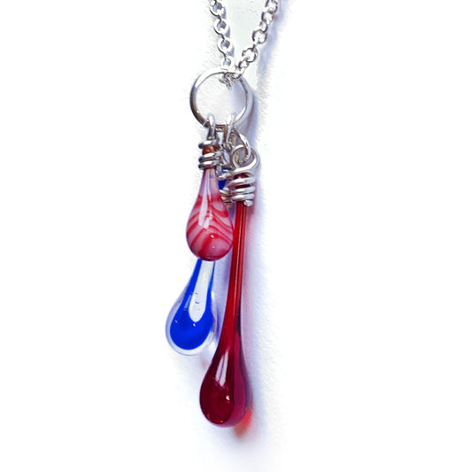 Red, White, and Blue Trio Necklace