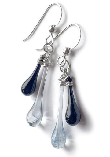 Smokey Black Duet Earrings