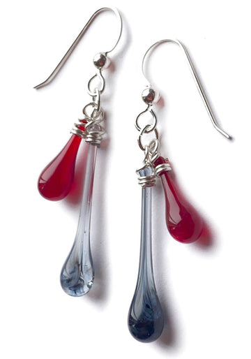 Smokey Red Duet Earrings