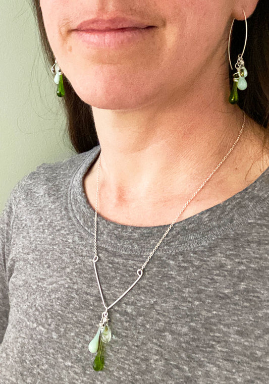 Spring Greens Marquise Trio Earrings